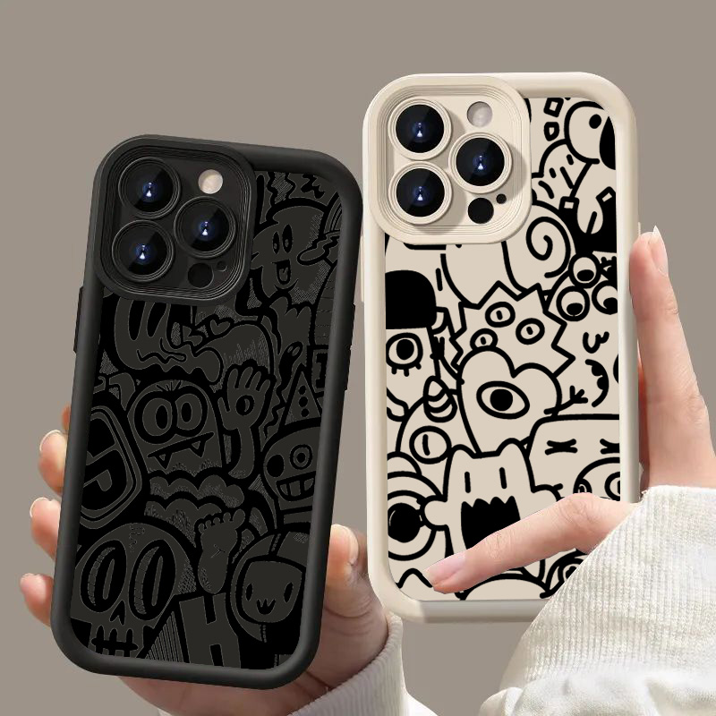 Black Graffiti Phone Case For  - Phone Cases Xr Iphone 评论和价格