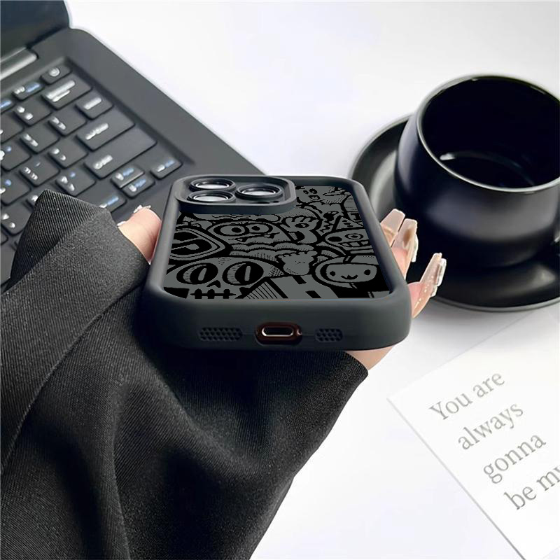 Black Graffiti Phone Case For  - Phone Cases Xr Iphone 评论和价格