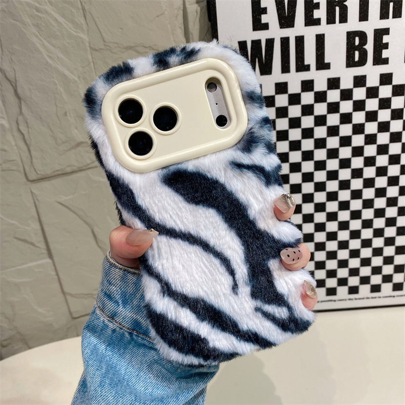Luxury Zebra Pattern Fluffy Pl - Phone Cases Iphone 13 评论和价格