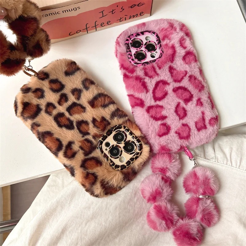 Fashion Leopard Furry Plush Le - Phone Cases Iphone 13 评论和价格