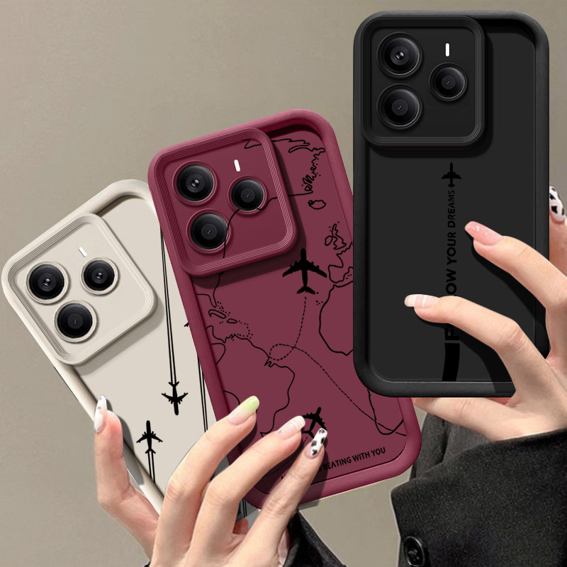 Airplane Route Pattern TPU Pho - Phone Cases Xiaomi 15 评论和价格