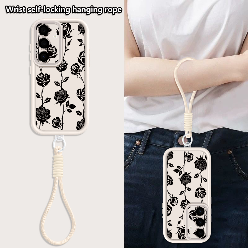 Flower Pattern Lanyard Phone C - Phone Cases Galaxy A16 5G 评论和价格